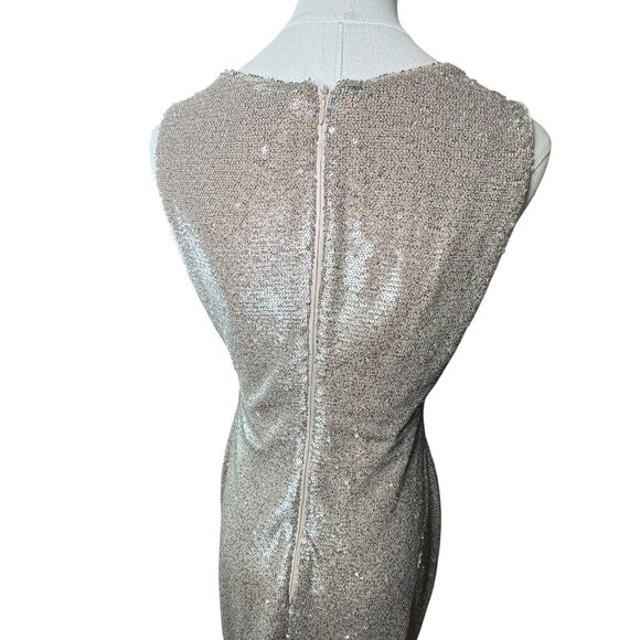 Vince Camuto Gold Sequin Sleeveless Sheath Dress NWT Size 4 | Holdays Party Dres - Picture 2 of 10